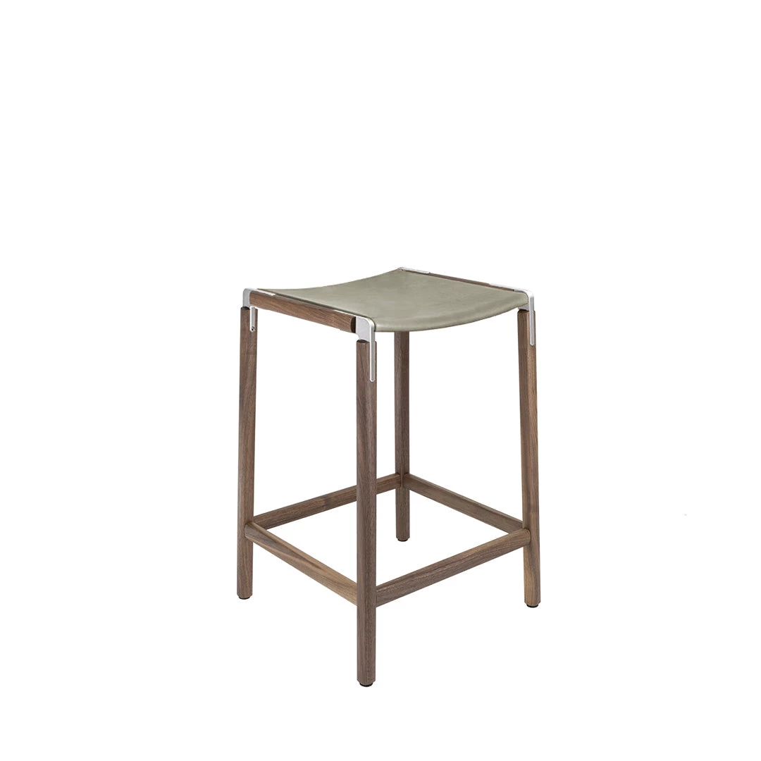 Fyrn SEATING De Haro - Black Walnut, Matte Silver, SN Leather, Seat Only, Stone 3 Fyrn SEATING De Haro - Black Walnut, Matte Silver, SN Leather, Seat Only, Stone