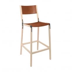 Fyrn SEATING Stanyan - Maple, Graphite, PVT Leather, Seat & Back, Rust