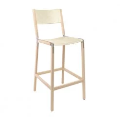 Fyrn Stanyan - Maple, Matte Silver, SN Leather, Seat And Back, Ivory