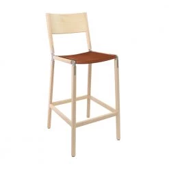 Fyrn SEATING Stanyan - Maple, Matte Silver, SN Leather, Seat Only, Rust