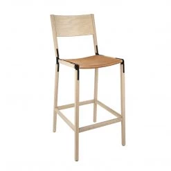 Fyrn Stanyan - Natural Oak, Black, PVT Leather, Seat Only, Camel