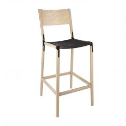 Fyrn SEATING Stanyan - Natural Oak, Black, SN Leather, Seat Only, Coal