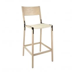 Fyrn SEATING Stanyan - Natural Oak, Black, SN Leather, Seat Only, Ivory