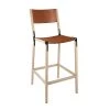 Fyrn Stanyan - Natural Oak, Black, PVT Leather, Seat & Back, Rust