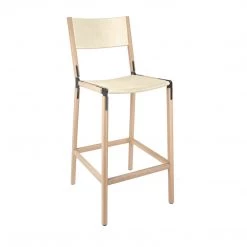 Fyrn SEATING Stanyan - Natural Oak, Graphite, SN Leather, Seat & Back, Ivory