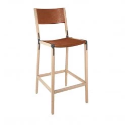 Fyrn Stanyan - Natural Oak, Graphite, SN Leather, Seat & Back, Rust