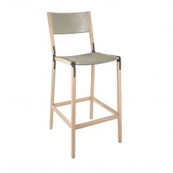 Fyrn Stanyan - Natural Oak, Graphite, SN Leather, Seat & Back, Stone