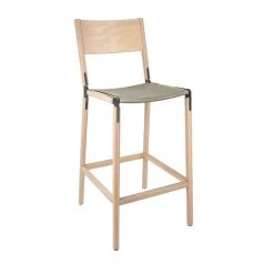 Fyrn Stanyan - Natural Oak, Graphite, SN Leather, Seat Only, Stone SEATING