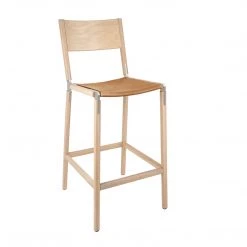 Fyrn Stanyan - Natural Oak, Matte Silver, PVT Leather, Seat Only, Camel SEATING