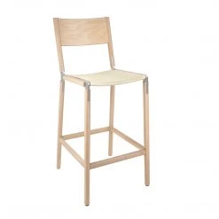 Fyrn SEATING Stanyan - Natural Oak, Matte Silver, SN Leather, Seat Only, Ivory