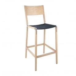 Fyrn SEATING Stanyan - Natural Oak, Matte Silver, SN Leather, Seat Only, Night