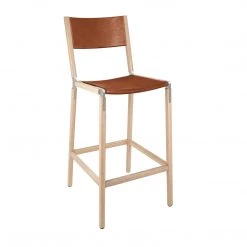 Fyrn Stanyan - Natural Oak, Matte Silver, SN Leather, Seat & Back, Rust SEATING