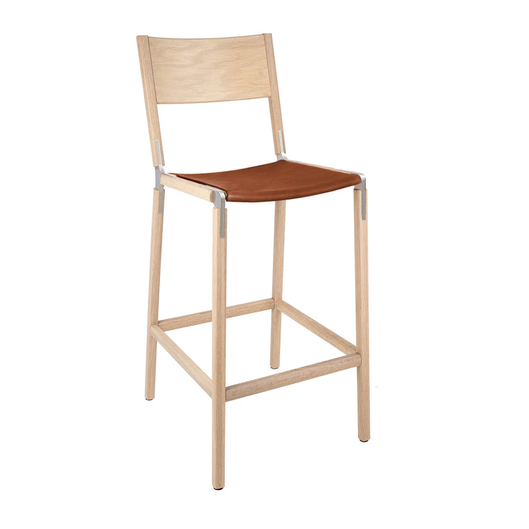 Fyrn Stanyan - Natural Oak, Matte Silver, PVT Leather, Seat Only, Rust SEATING 3 Fyrn Stanyan - Natural Oak, Matte Silver, PVT Leather, Seat Only, Rust SEATING