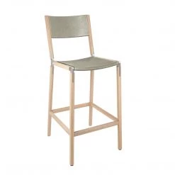 Fyrn Stanyan - Natural Oak, Matte Silver, SN Leather, Seat & Back, Stone SEATING