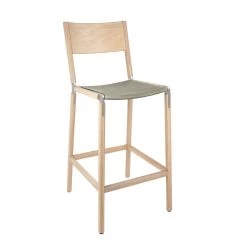 Fyrn SEATING Stanyan - Natural Oak, Matte Silver, SN Leather, Seat Only, Stone