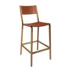 Fyrn Stanyan - Oxidized Oak, Black, PVT Leather, Seat And Back, Rust SEATING