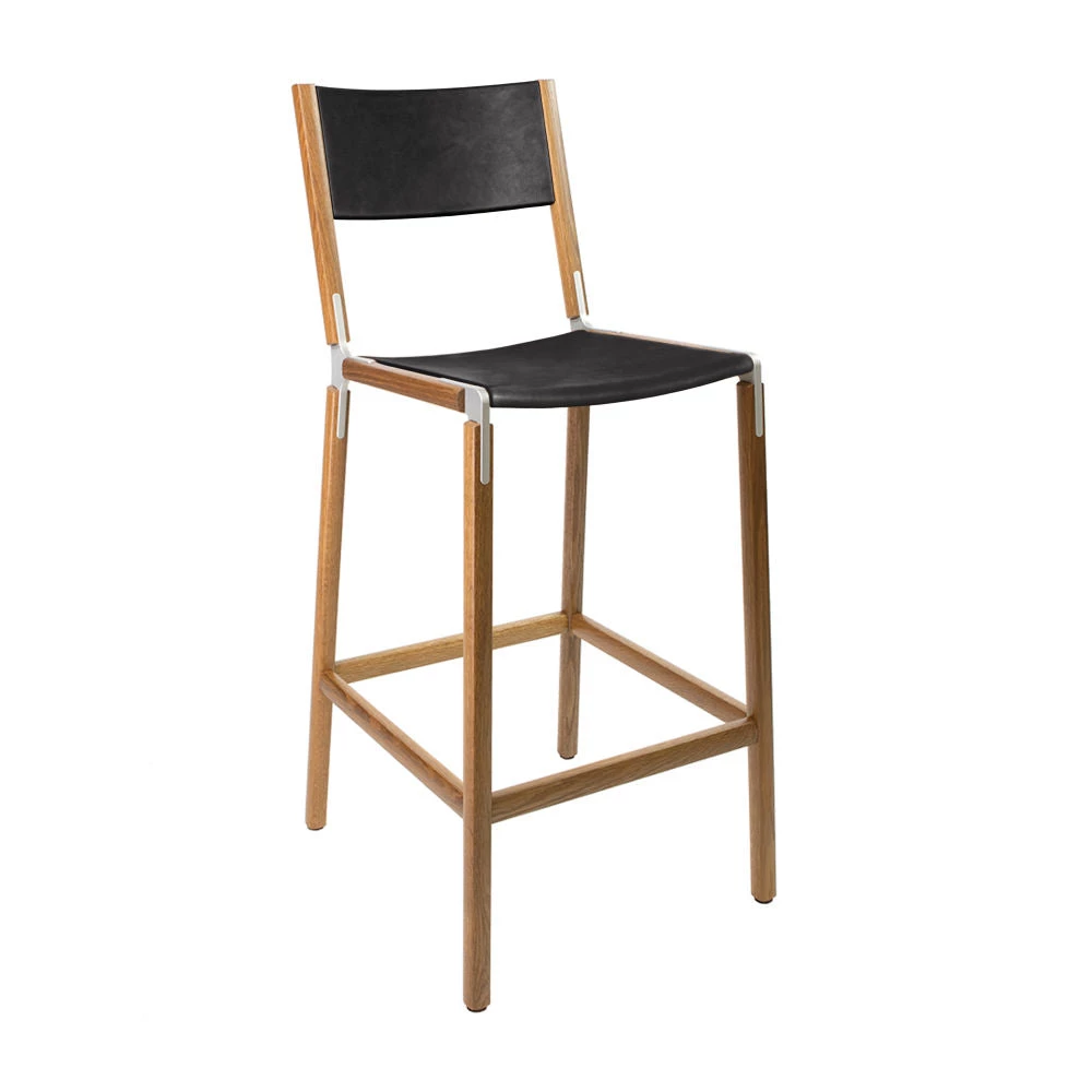 Fyrn SEATING Stanyan - Oxidized Oak, Matte Silver, PVT Leather, Seat And Back, Coal 3 Fyrn SEATING Stanyan - Oxidized Oak, Matte Silver, PVT Leather, Seat And Back, Coal