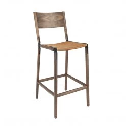 Fyrn SEATING Stanyan - Black Walnut, Black, PVT Leather, Seat Only, Camel