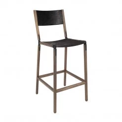 Fyrn SEATING Stanyan - Black Walnut, Black, PVT Leather, Seat & Back, Coal