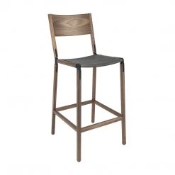 Fyrn SEATING Stanyan - Black Walnut, Black, PVT Leather, Seat Only, Lava