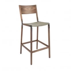 Fyrn SEATING Stanyan - Black Walnut, Graphite, SN Leather, Seat Only, Stone