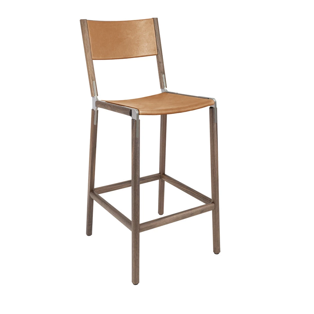 Fyrn Stanyan - Black Walnut, Matte Silver, PVT Leather, Seat & Back, Camel 3 Fyrn Stanyan - Black Walnut, Matte Silver, PVT Leather, Seat & Back, Camel