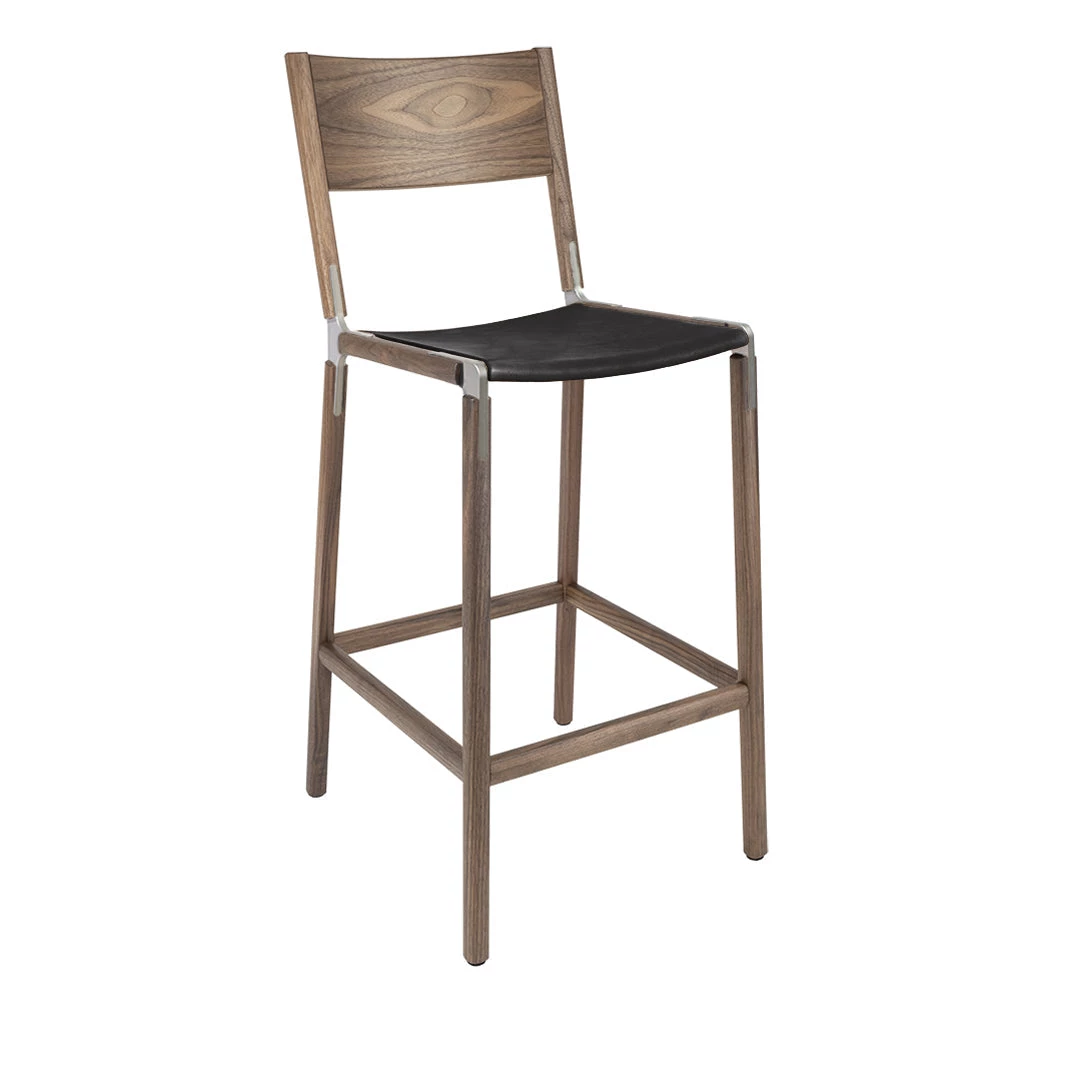 Fyrn SEATING Stanyan - Black Walnut, Matte Silver, SN Leather, Seat Only, Coal 3 Fyrn SEATING Stanyan - Black Walnut, Matte Silver, SN Leather, Seat Only, Coal