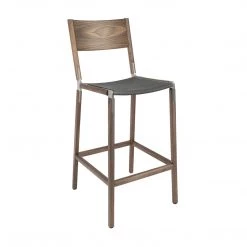 Fyrn SEATING Stanyan - Black Walnut, Matte Silver, PVT Leather, Seat Only, Lava