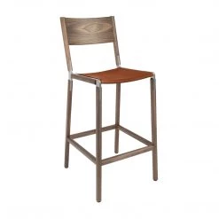 Fyrn Stanyan - Black Walnut, Matte Silver, PVT Leather, Seat Only, Rust SEATING