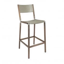 Fyrn Stanyan - Black Walnut, Matte Silver, SN Leather, Seat & Back, Stone SEATING