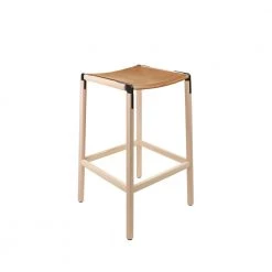 Fyrn SEATING Bartlett - Maple, Black, PVT Leather, Seat Only, Camel