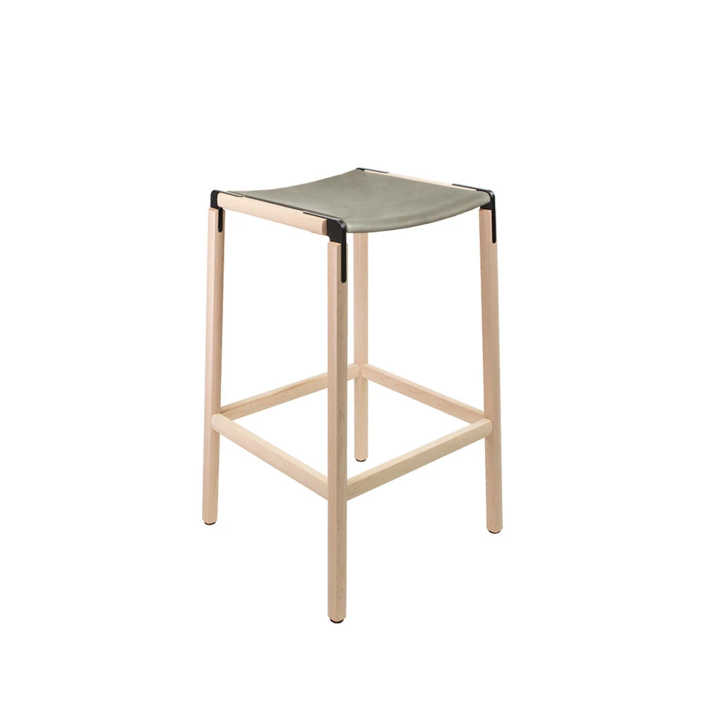 Fyrn SEATING Bartlett - Maple, Black, SN Leather, Seat Only, Stone 3 Fyrn SEATING Bartlett - Maple, Black, SN Leather, Seat Only, Stone