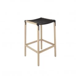 Fyrn SEATING Bartlett - Natural Oak, Black, SN Leather, Seat Only, Coal