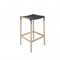 Fyrn SEATING Bartlett - Natural Oak, Black, PVT Leather, Seat Only, Night