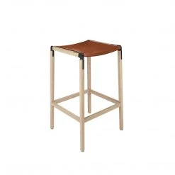 Fyrn Bartlett - Natural Oak, Black, SN Leather, Seat Only, Rust SEATING