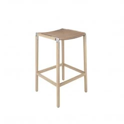 Fyrn SEATING Bartlett - Natural Oak, Matte Silver, SN Leather, Seat Only, Sand