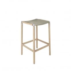 Fyrn Bartlett - Natural Oak, Matte Silver, SN Leather, Seat Only, Stone SEATING