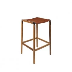 Fyrn SEATING Bartlett - Oxidized Oak, Black, SN Leather, Seat Only, Rust