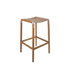 Fyrn SEATING Bartlett - Oxidized Oak, Matte Silver, SN Leather, Seat Only, Sand