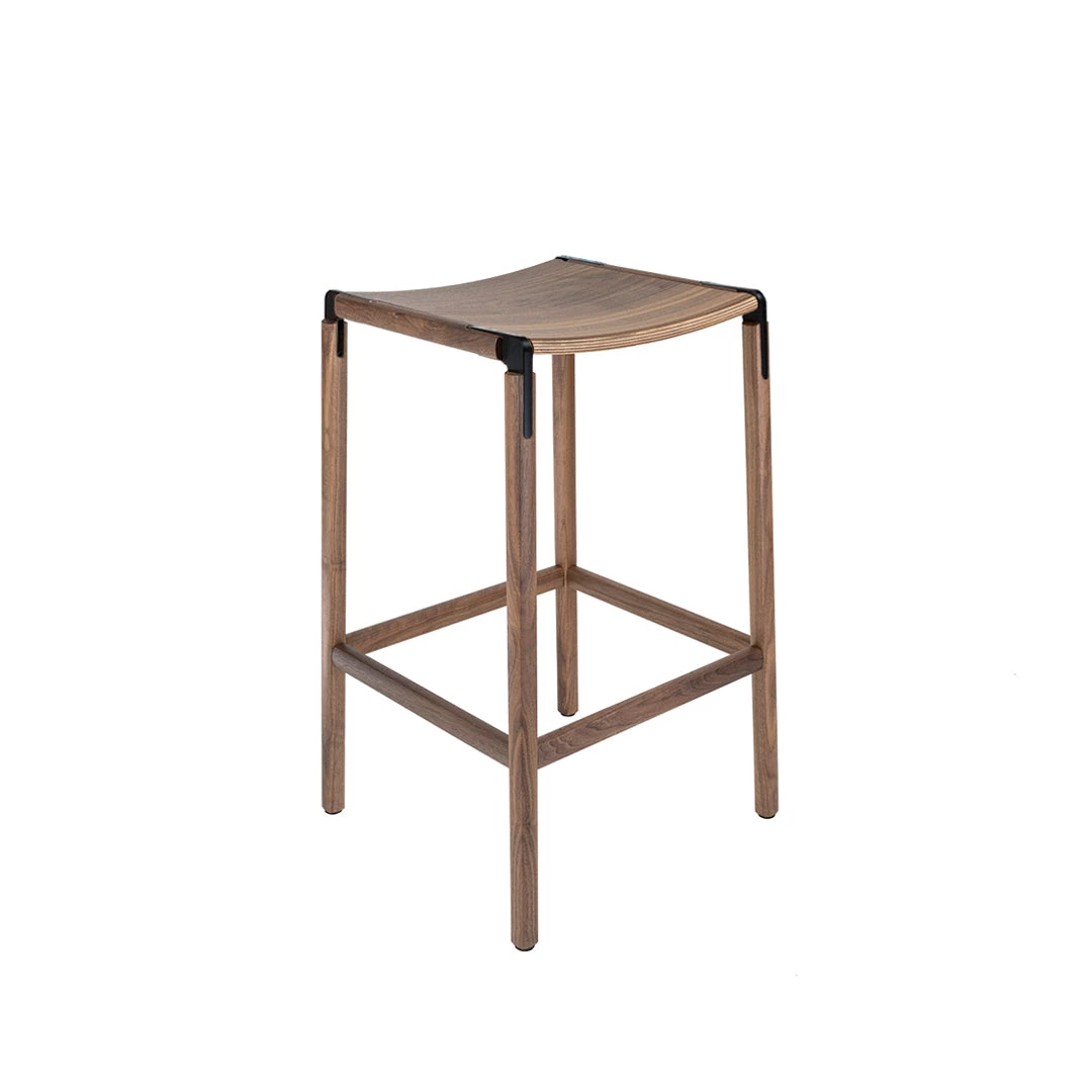 FYRN SEATING Bartlett Backless Bar Stool Black Walnut 3 FYRN SEATING Bartlett Backless Bar Stool Black Walnut