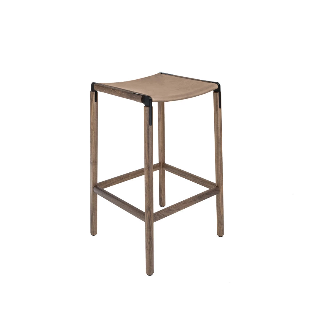 Fyrn SEATING Bartlett - Black Walnut, Black, SN Leather, Seat Only, Sand 3 Fyrn SEATING Bartlett - Black Walnut, Black, SN Leather, Seat Only, Sand