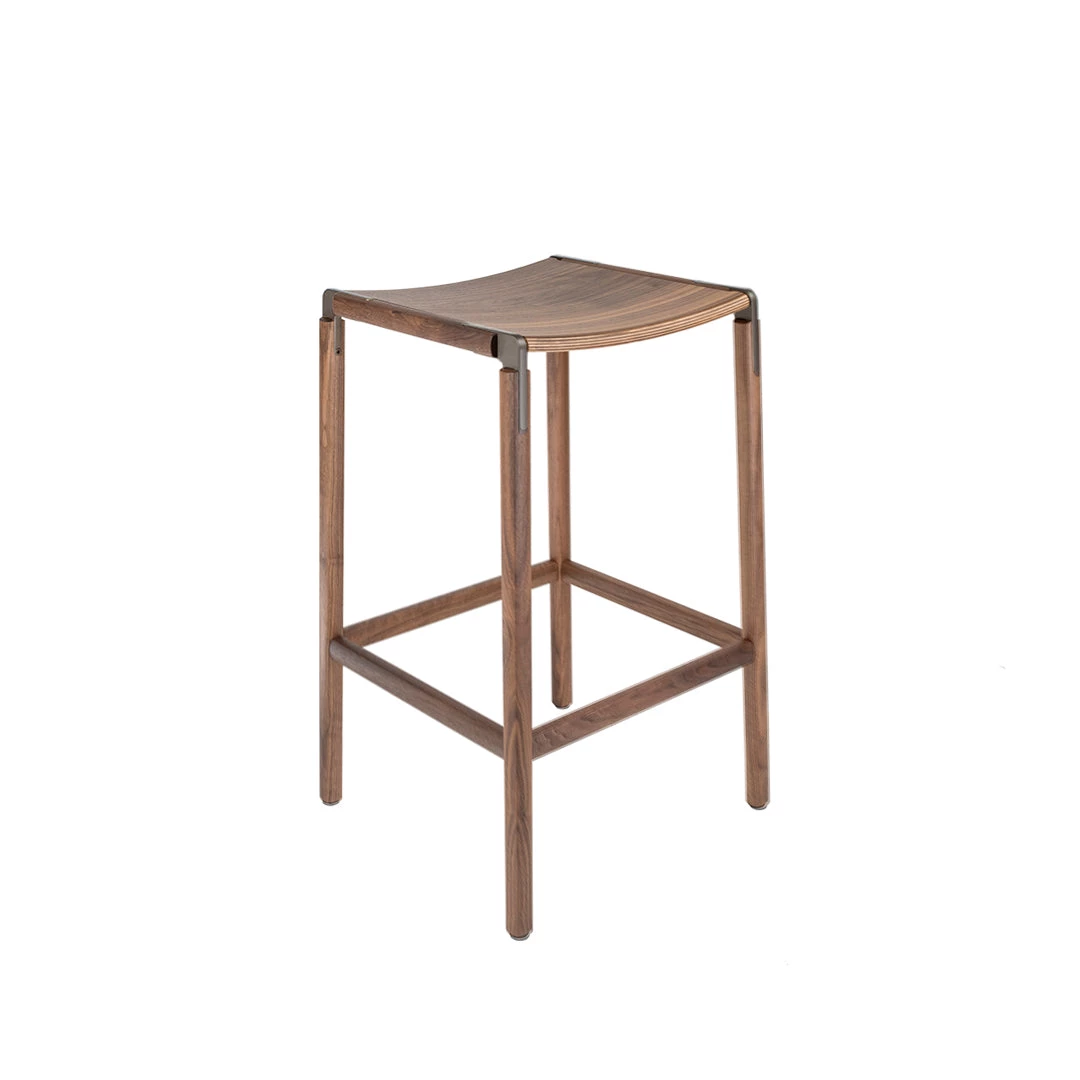 FYRN SEATING Bartlett Backless Bar Stool Black Walnut 4 FYRN SEATING Bartlett Backless Bar Stool Black Walnut