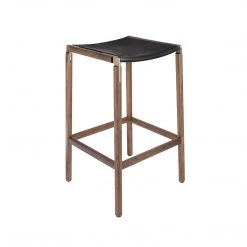 FYRN SEATING Bartlett - Black Walnut, Copper Bronze, PVT Leather, Seat Only, Coal