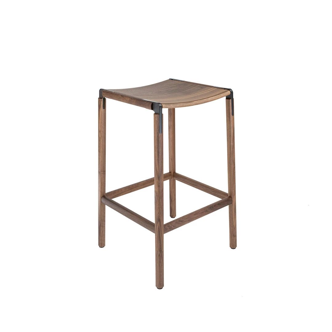 FYRN SEATING Bartlett Backless Bar Stool Black Walnut 5 FYRN SEATING Bartlett Backless Bar Stool Black Walnut