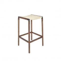 Fyrn SEATING Bartlett - Black Walnut, Graphite, SN Leather, Seat Only, Ivory