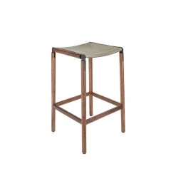 Fyrn SEATING Bartlett - Black Walnut, Graphite, SN Leather, Seat Only, Stone