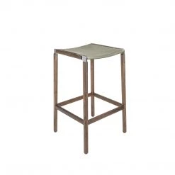 Fyrn SEATING Bartlett - Black Walnut, Matte Silver, SN Leather, Seat Only, Stone