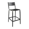 Fyrn SEATING Stanyan - Charcoal Black, Matte Silver, SN Leather, Seat Only, Coal