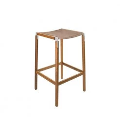 FYRN SEATING Bartlett - Oxidized Oak, Matte Silver, PVT Leather, Seat Only, Sand