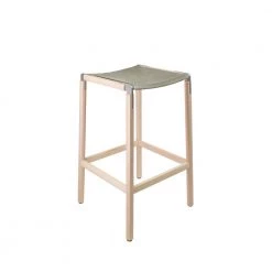 FYRN SEATING Bartlett - Maple, Matte Silver, PVT Leather, Seat Only, Stone